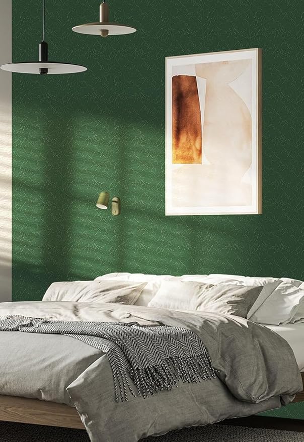Dark Green Peel and Stick Self Adhesive Wallpaper - Image 4