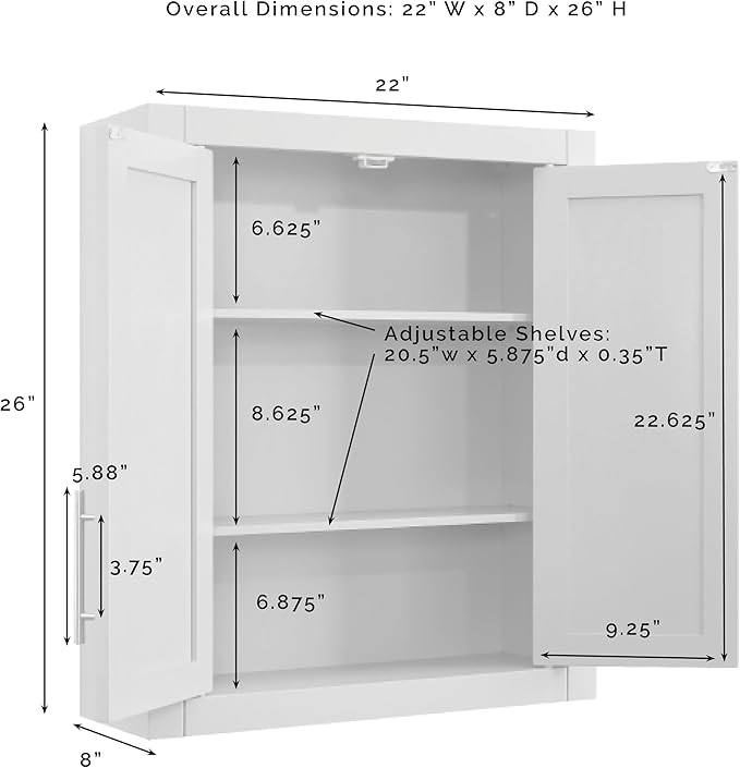 Crosley Furniture Savannah 3-Piece Wall Kitchen Storage Cabinet, Cabinets - Image 7