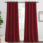 NICETOWN Burgundy Red Blackout Curtains 120 inches Length by NICETOWN