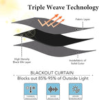 RYB HOME Blackout Thermal Insulated Curtains, Portable Curtain - Image 4
