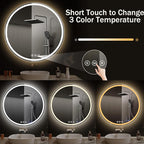 LED Bathroom Mirror 32 Inch Round Bathroom Mirror - Image 3