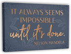 HoneyKICK Nelson Mandela Inspirational Quote Canvas Wall Art by HoneyKickDesigns