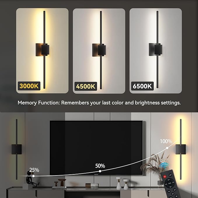 Battery Operated Wall Sconces Set of 2,  8000mAh Rotatable - Image 7