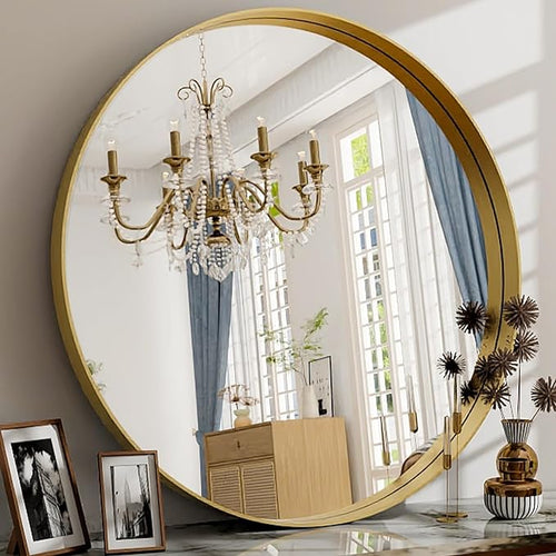 24 Inch Round Bathroom Mirror by EASLY