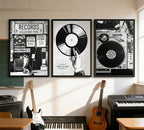 3Pcs Retro Music Poster Wall Art Fashion Black And White Photography Preppy - Image 4