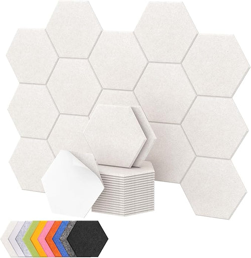18 Pack High Density Hexagon Acoustic Panels, TONOR 12"x 10"x 0.4" Soundproof by TONOR