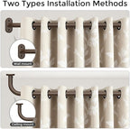 Curtain Rods 36-152 Inch, Bronze Wrap Around Blackout Curtain Rods - Image 4
