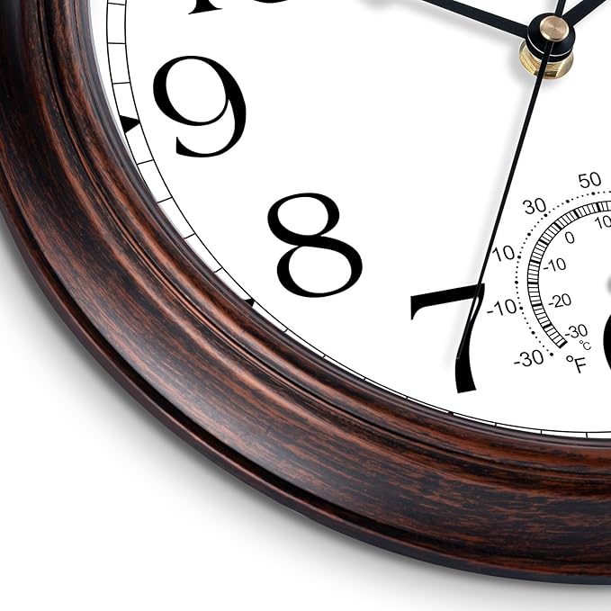 KECYET 8.5 Inch Outdoor Wall Clock - Image 8