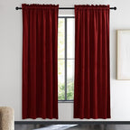 NICETOWN Christmas Red Velvet Curtains and Drapes, Extra Long Elegant Wall by NICETOWN