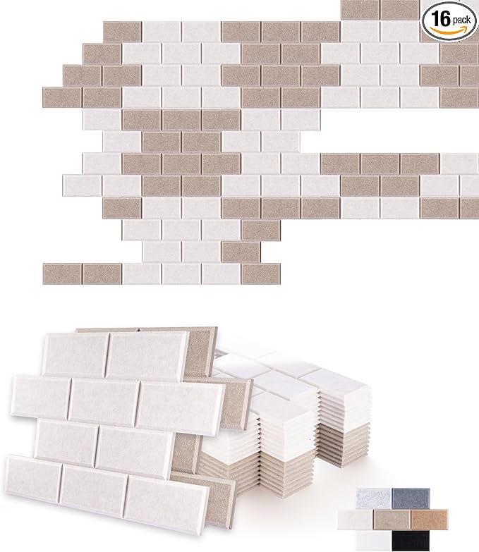 WoveN SounD Brick Acoustic Wall Panels Seamless Visual, High Density, Sound by WovenSound
