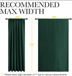 NICETOWN 2 Panels Blackout Curtains, Rod Pocket Window Curtains Room Darkning - Image 6