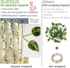 suddus Vines with Lights for Bedroom, 150 LED Fairy Lights with Vines, Pothos - Image 5