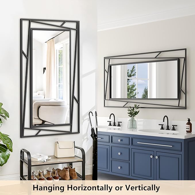 Rectangular Wall Mirror, Hang Horizontally or Vertically - Image 7