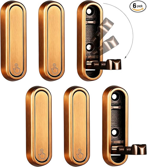 6PCS Foldable Wall Hooks, Zinc Alloy Flip Down Hooks, Retractable Wall Hooks by XSGTZMJ