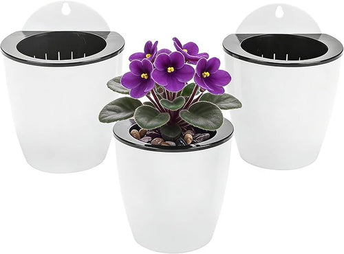 3 Pack Self Watering Wall Hanging Planter Pots Vertical Garden Window Hang by OrimercGarden