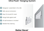 Better Bevel Frameless Rectangle Mirror | 24" x 30" Bathroom Wall Mirror - Image 8