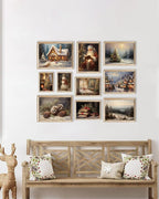 KBKBART Christmas Wall Art Prints Set of 10, Winter Christmas Picture Wall - Image 7