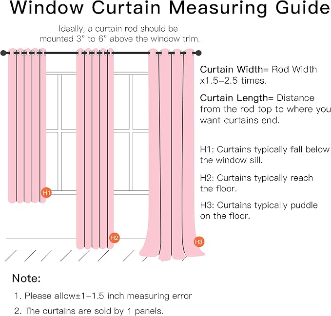 XiDi Curtains for Bedroom Kids Rainbow Pink Purple Green Curtains for Girls - Image 7