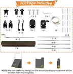 8'W x 6'H Mocha Patio Shades Roll up Outdoor Roller Shade Crank Wand Blind - Image 8