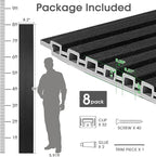WPC Slat Wall Panels 8 Pack 96" x 8.2", Waterproof Fluted Wall Paneling - Image 5
