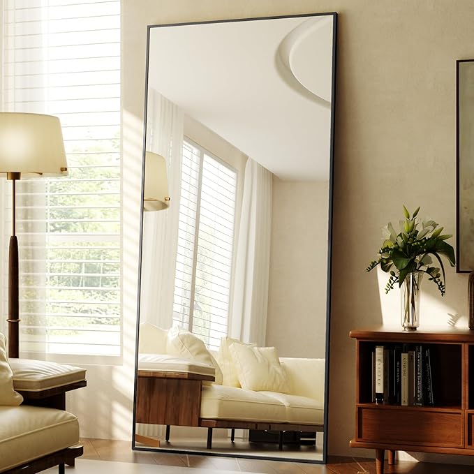 BEAUTYPEAK 86"x40" Rectangle Full Body Floor Mirrors, Full Length Mirror by BEAUTYPEAK