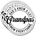 (3Pcs) Dad's Know a Lot Grandpas Know Everything Sticker, Gifts Dad Decorate Books Laptop Phone, Water Bottles Kindles Stickers, Tumbler Sticker Waterproof Vinyl Decorate Sticker 3" Inch