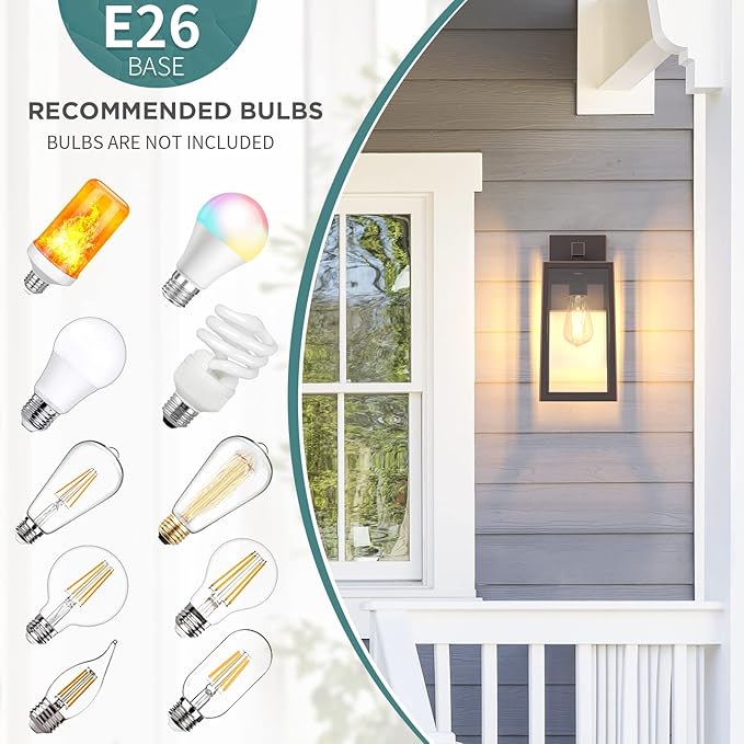 MAXvolador Outdoor Wall Sconce, Large Exterior Waterproof Wall Lantern Light - Image 4