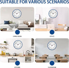 HZDHCLH Wall Clock Blue, Silent Wall Clocks Battery Operated 10 Inch Modern Non - Image 5