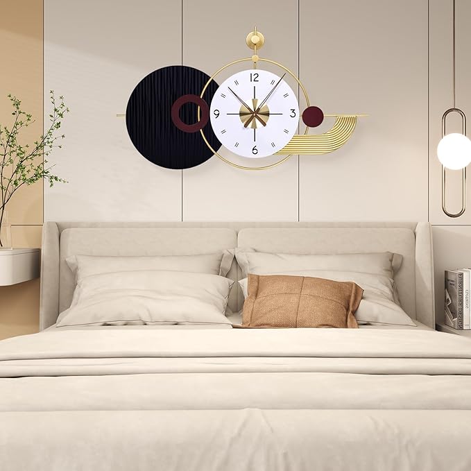 37.8×21 Inch Light Luxury Retro Wall Clock - Image 4