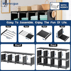 Mavivegue Bookshelf, 16 Cube Storage Organizer, Book Shelf Organizer, Tall - Image 8