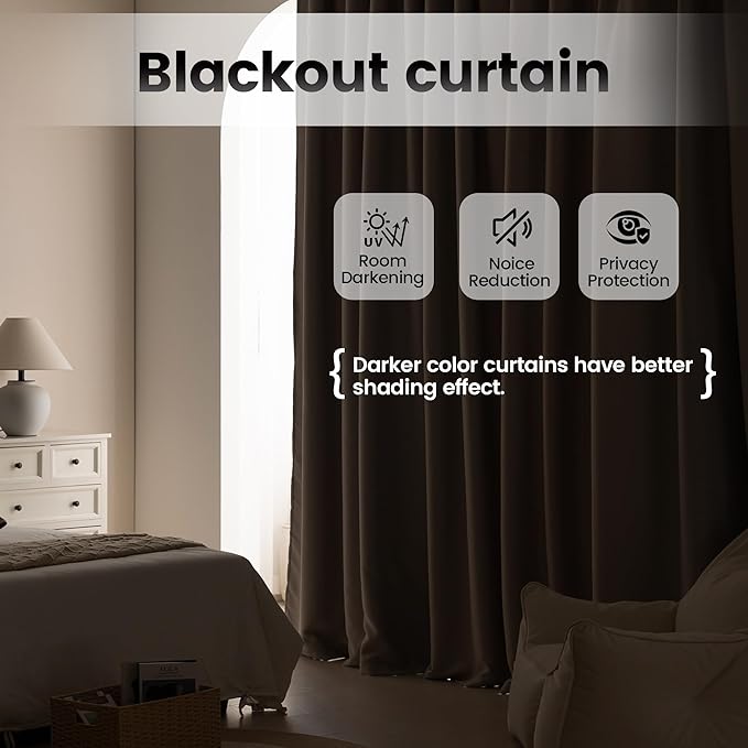 Room Divider Curtains, Back Tab Blackout Ceiling Track Curtains - Image 5