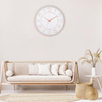 HZDHCLH Modern Wall Clocks Battery Operated, 10 inch White and Rosegold Clock - Image 5