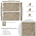 Ekena Millwork 48 5/8"W x 24 3/4"H x 1 1/4"D Cascade Stacked Stone, StoneWall - Image 10