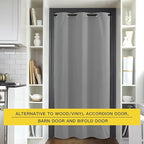NICETOWN Faux Folding Accordion Doors, Front Door Curtains, Privacy Blackout - Image 4