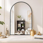 Arched Wall Mirror 36x24 Inch Black Bathroom Vanity Mirror - Image 6