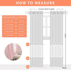 XiDi Light Pink Girls Curtains for Bedroom, Girls Room Blackout Curtains for 63 - Image 8