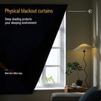 AJAZZ 100% Blackout Self Adhesive Curtains Small Window Short Temporary - Image 4