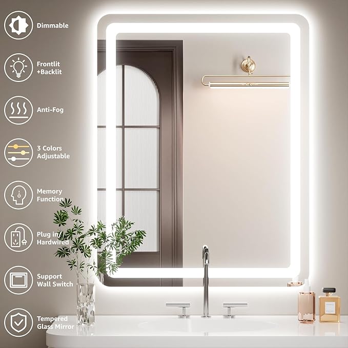 28" x 36" Led Bathroom Mirror - Image 2