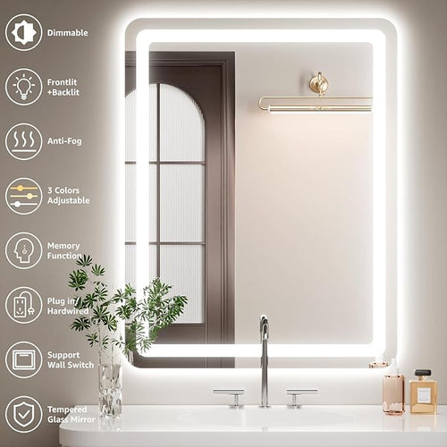 28" x 36" Led Bathroom Mirror - Image 2