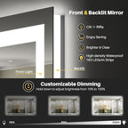 Briivue 66x40 Inch LED Bathroom Mirror - Image 3
