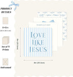 LARTSFRO Coquette Blue Bow Jesus Wall Art Decor Posters, Light Blue Bow - Image 2