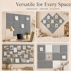 Large Cork Boards for Walls – 36" x 24" Self Adhesive Felt Wall Tiles - Image 6
