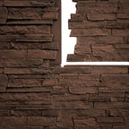 EverStone Acadia Ledge Faux Stone Panel, Weathered Brown Color - Image 11