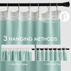 MIULEE Aqua Back Tab Blackout Curtains 72 Inches Long 2 Panels Set - Image 3