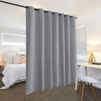 RYB HOME Portable Room Divider Curtains Energy Saving Noise Reducing Drapes - Image 3