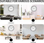 HZDHCLH Wall Clock Black, Silent Wall Clocks Battery Operated 8 Inch Modern Non - Image 4