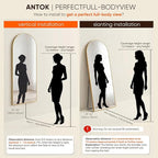 Antok Full Length Mirror, Arched Floor Standing Freestanding Arch Full Body - Image 8