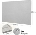 Lightomorrow Bulletin Board, 36 x 24 Inches Felt Pin Board, Cork Alternative - Image 5