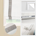 Cordless Roman Shades for Windows, Fabric Insulated Thermal Roman Blinds for - Image 4