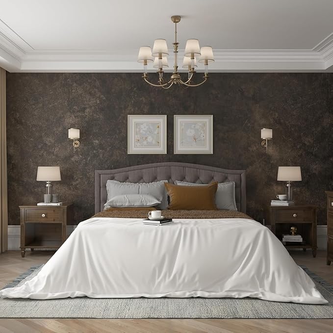 3yecao 48"×197" Big Roll Long Size Dark Brown Tan Grey Concrete Wallpaper Peel - Image 8